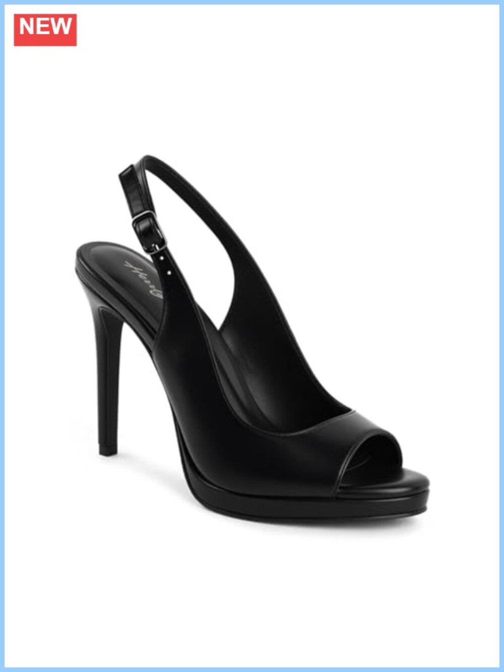 Women's Slingback Platform Heels - Stiletto Pumps with Peep Toe & Cushioned